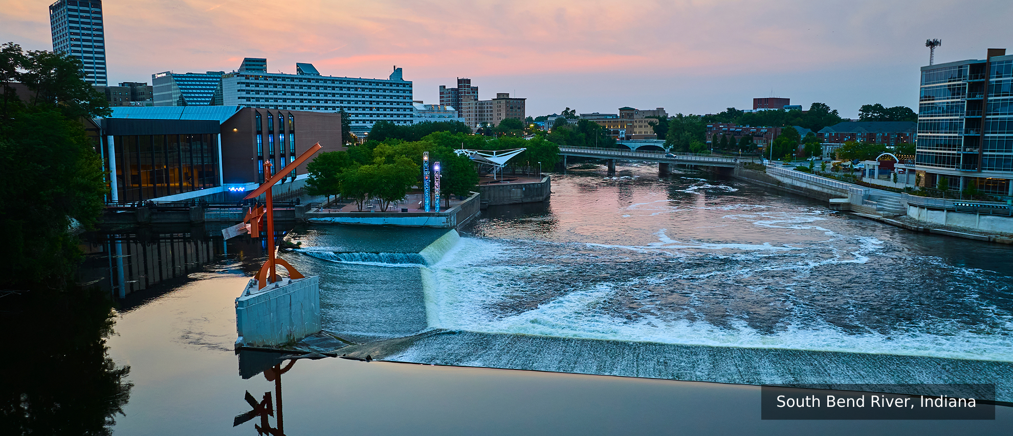 South Bend River Lights Plaza